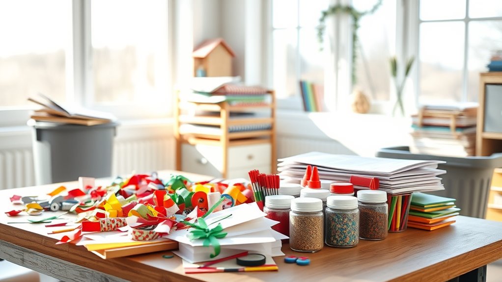 efficient post holiday craft cleanup