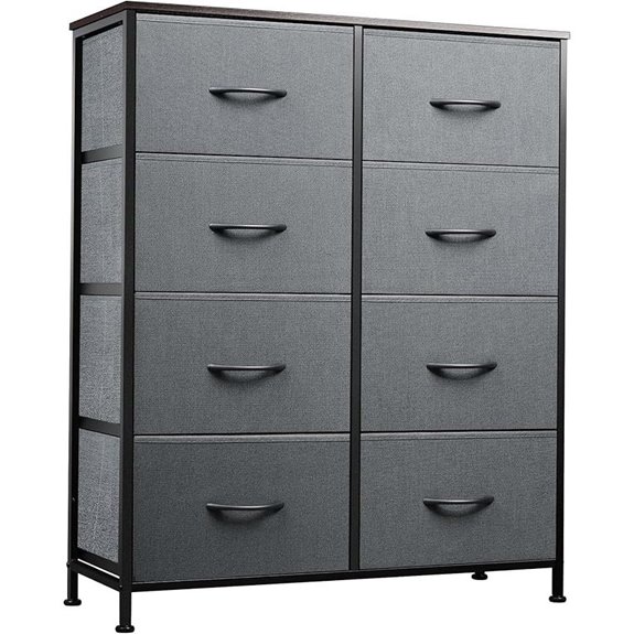 WLIVE Fabric Dresser with 8 Drawers for Bedroom