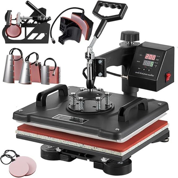8-in-1 12x15 Heat Press Machine for T-Shirts