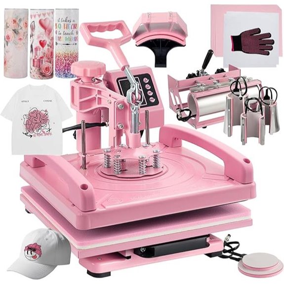 8-in-1 15x15 Heat Press Machine for T-Shirts and Mugs