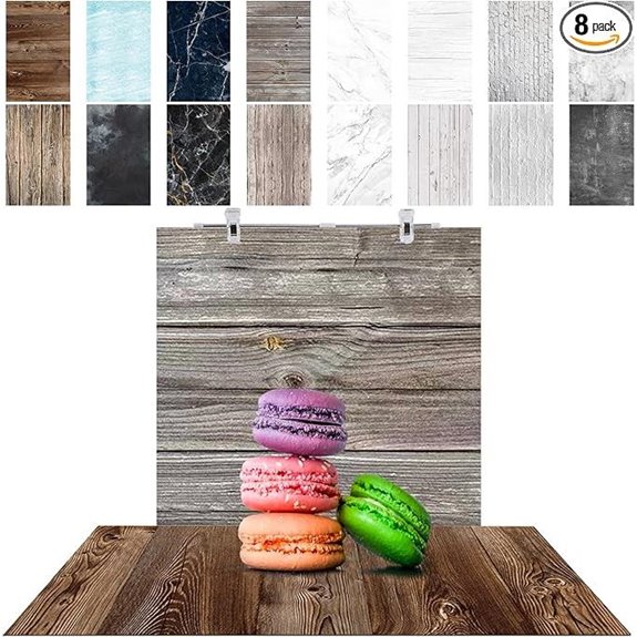 8PCS Food Photography Backdrop Paper Set