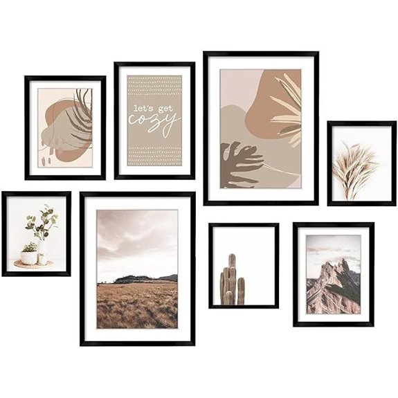 ArtbyHannah 8-Piece Black Gallery Wall Frame Set