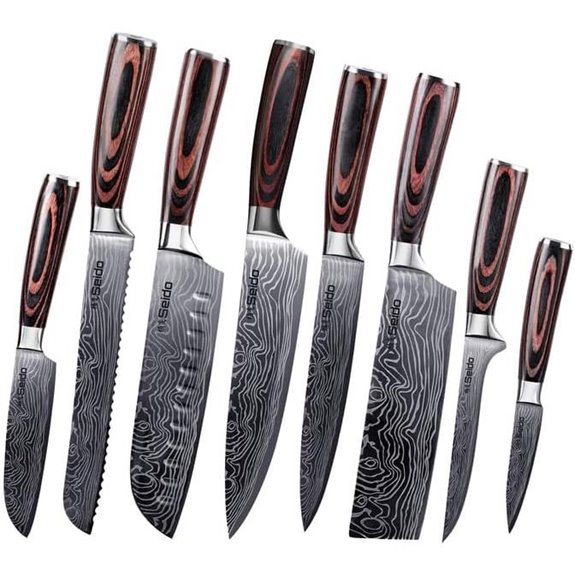 Seido 8-Piece High-Carbon Stainless Steel Chef Knives