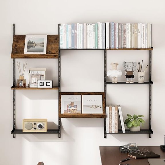 GILLAS 8-Tier Wall Mounted Floating Shelves