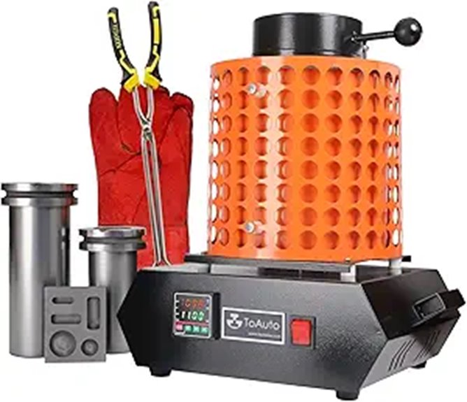 TOAUTO Electric Gold Melting Furnace 1+3kg