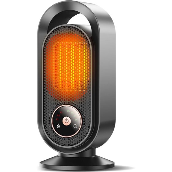 Portable Electric Space Heater with Timer and Safety