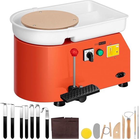 VIVOHOME 9.8-Inch Electric Pottery Wheel with Pedal