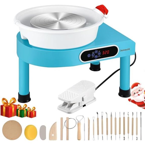 Bonoutil Electric Pottery Wheel with LCD & Foot Pedal