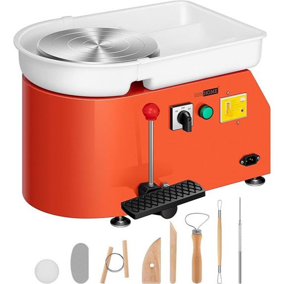 VIVOHOME 25CM Electric Pottery Wheel with Foot Pedal