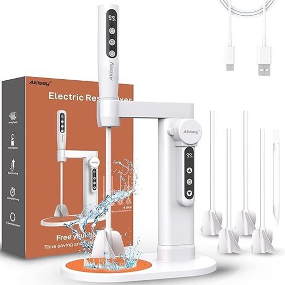 Electric Resin Mixer with 4 Paddles 5-Speed