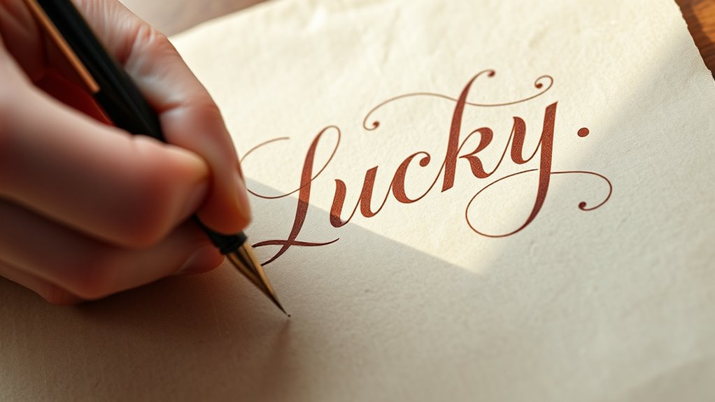 elegant balanced refined lettering