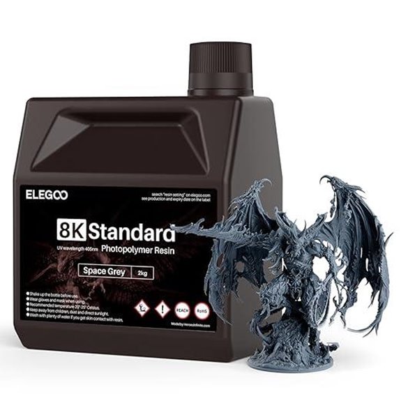 ELEGOO 8K Resin for 3D Printing Space Grey