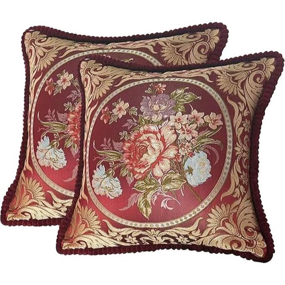 SZHELEJIAM Embroidered Pillow Cover Set (2)