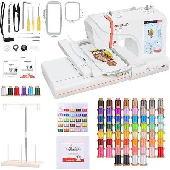 EOC05 Embroidery Machine with Large Hoop and LCD