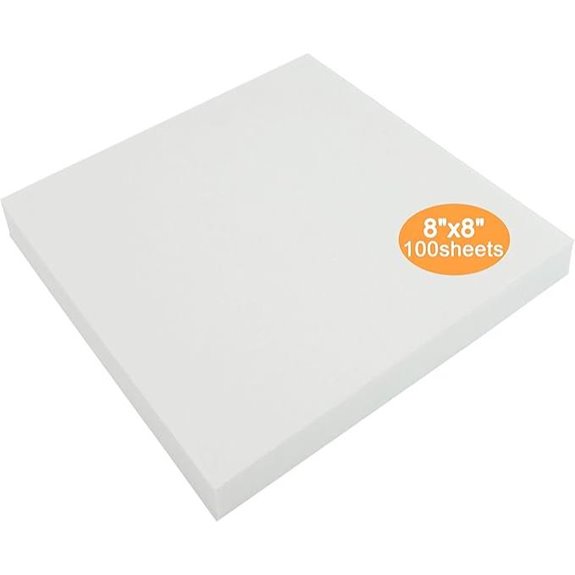 Brothread Tear Away Embroidery Stabilizer Sheets 8x8