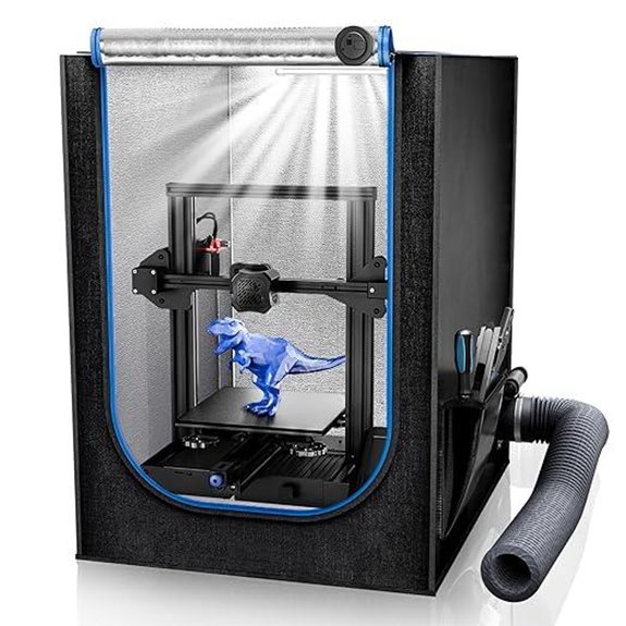 3D Printer Enclosure with Ventilation and LED Light