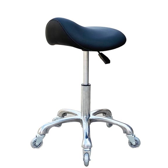 Ergonomic Saddle Stool with Wheels for Office Use