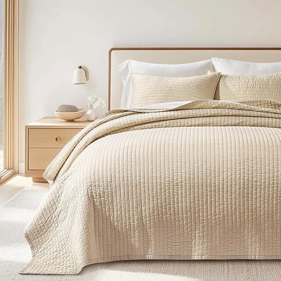 Evergracehome Cotton Sateen Quilt Set Queen Size