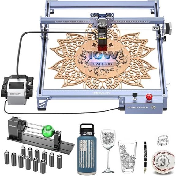 CREALITY Falcon 10W Laser Engraver with Rotary