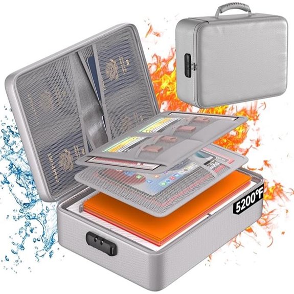 DocSafe Fireproof Water-Resistant Document Organizer