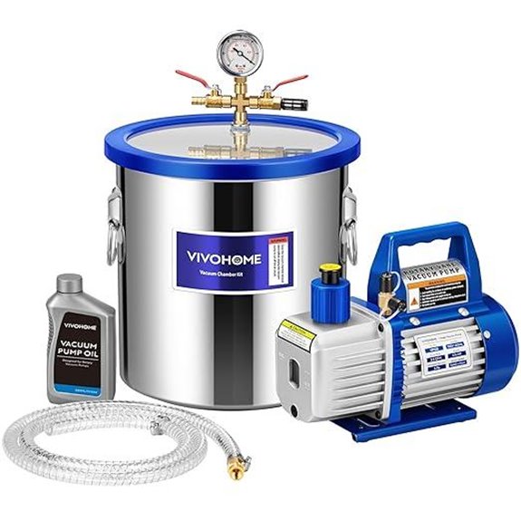 VIVOHOME 5-Gallon Vacuum Chamber with Pump Kit
