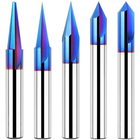 5PCS CNC Wood Carving Router Bits Set