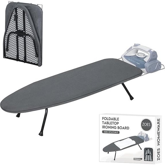 Metal Mesh Foldable Ironing Board with Heat-Resistant Cover