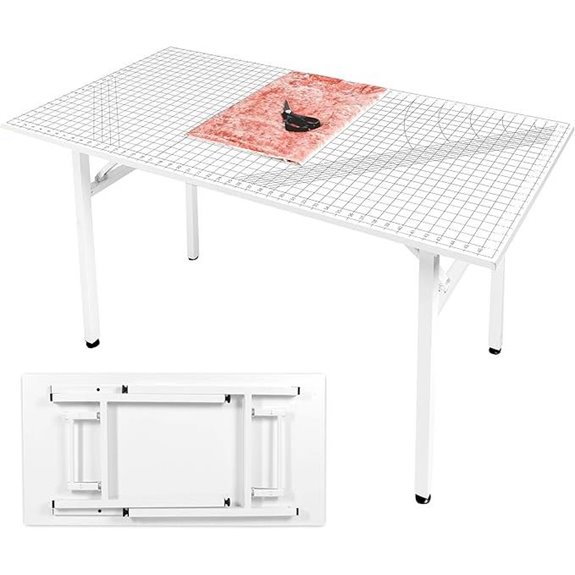 Crutello Fabric Cutting Table with Folding Legs