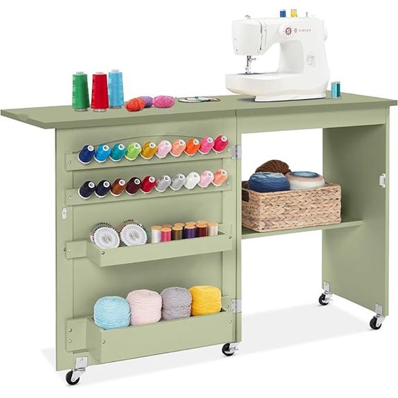 Best Choice Folding Sewing Table with Storage