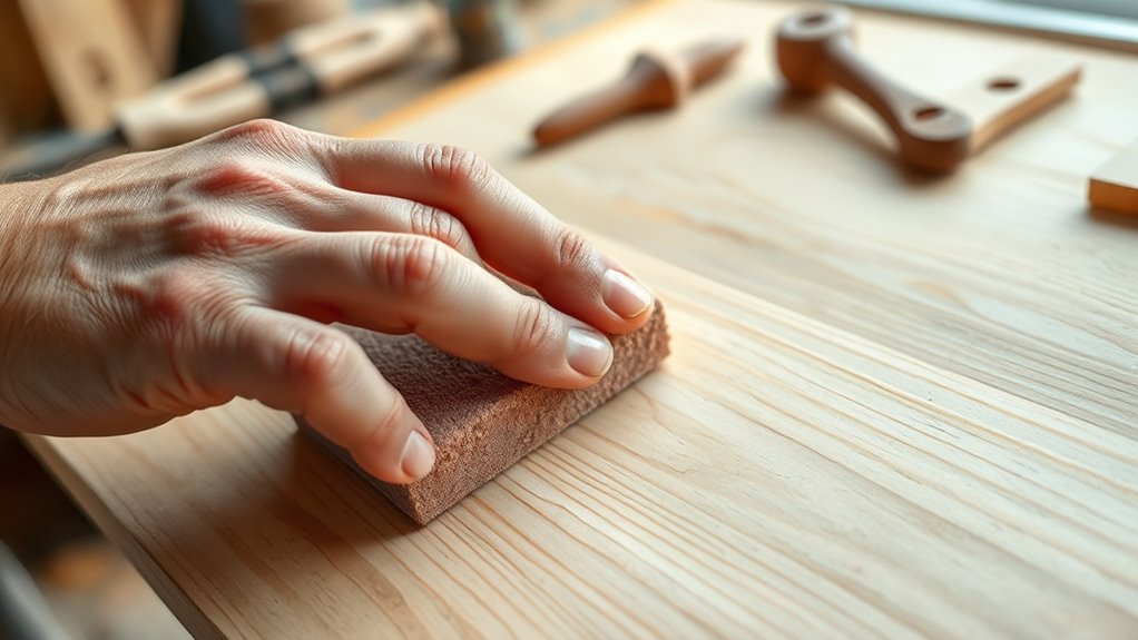 follow grain apply pressure