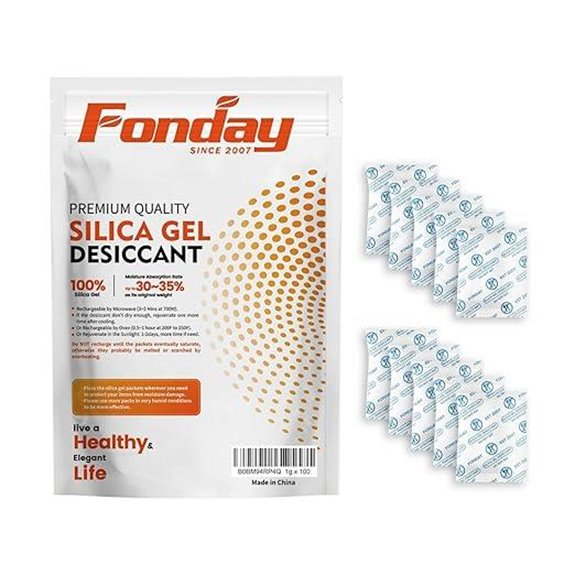 Fonday Food Grade Silica Gel Packets (100 Pack)