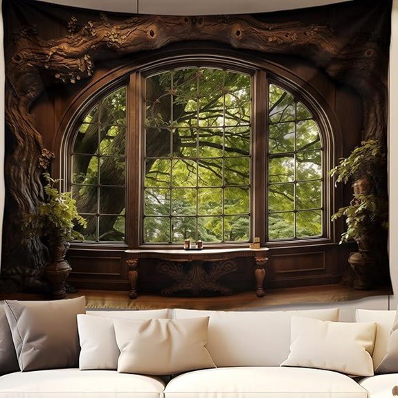 QGHOT Forest Wall Tapestry for Bedroom & Living Room