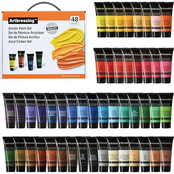 Acrylic Paint Set 48 Colors Artist Quality