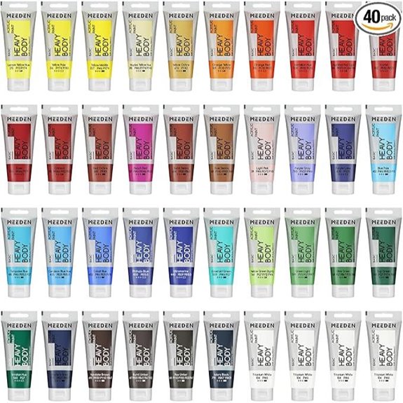 MEEDEN Acrylic Paint Set 40 Tubes 36 Colors