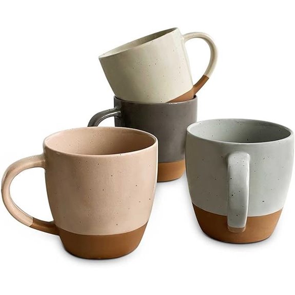 Mora 4-Pack 16oz Ceramic Latte Mugs Microwave Safe