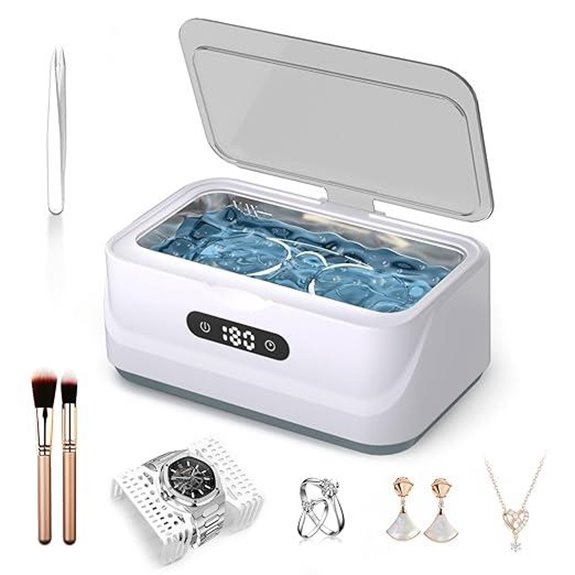 Ultrasonic Jewelry Cleaner with 4 Modes and Timer