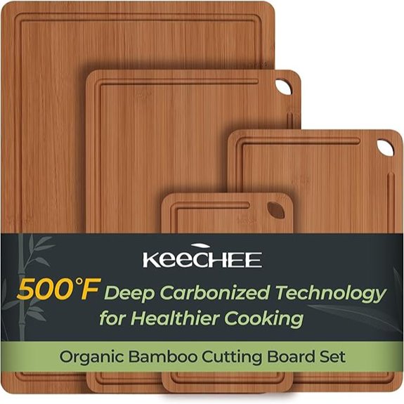Bamboo Cutting Board Set (4 Pieces)