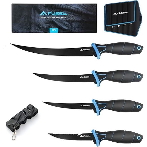 FLISSA 4-Piece Fillet Knife Set with Sharpener