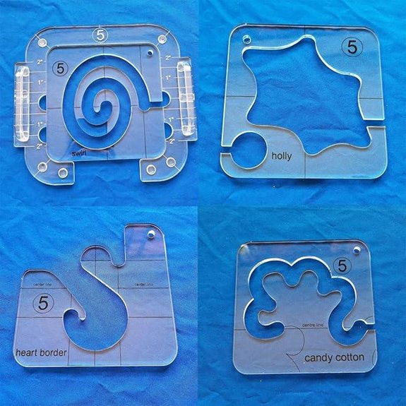 4PCS Motion Quilting Templates for Sewing Machines