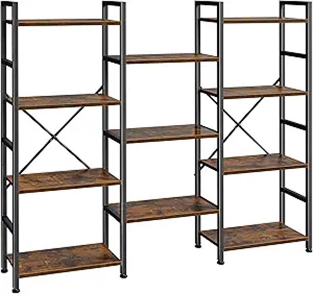 SuperJARE 4-Tier Bookshelf with Open Shelves