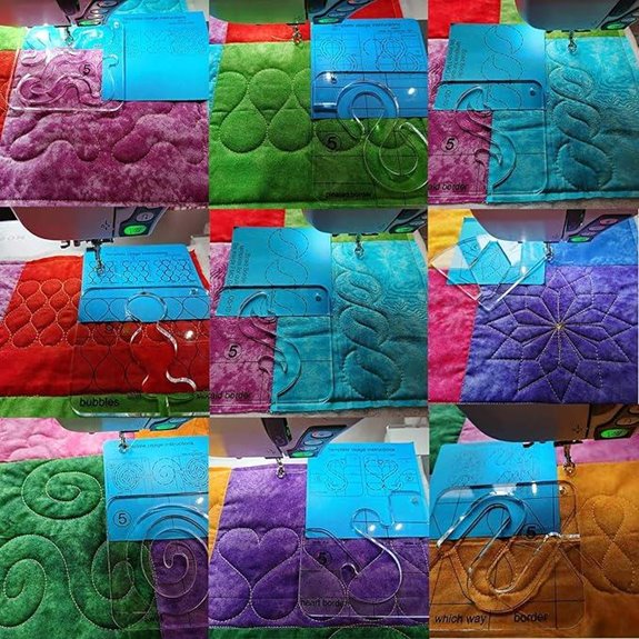 Honeysew Free Motion Quilting Template Set (11pcs)