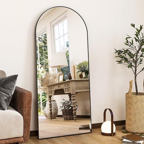 full length aluminum mirror