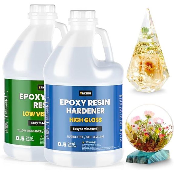 TAKIMO 1 Gallon Clear Resin Kit for Art and Coats