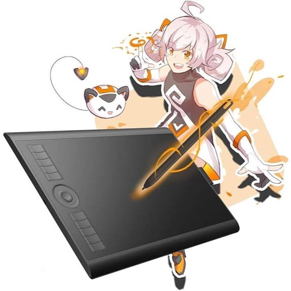 GAOMON M10K Drawing Tablet with Stylus and Hot Keys