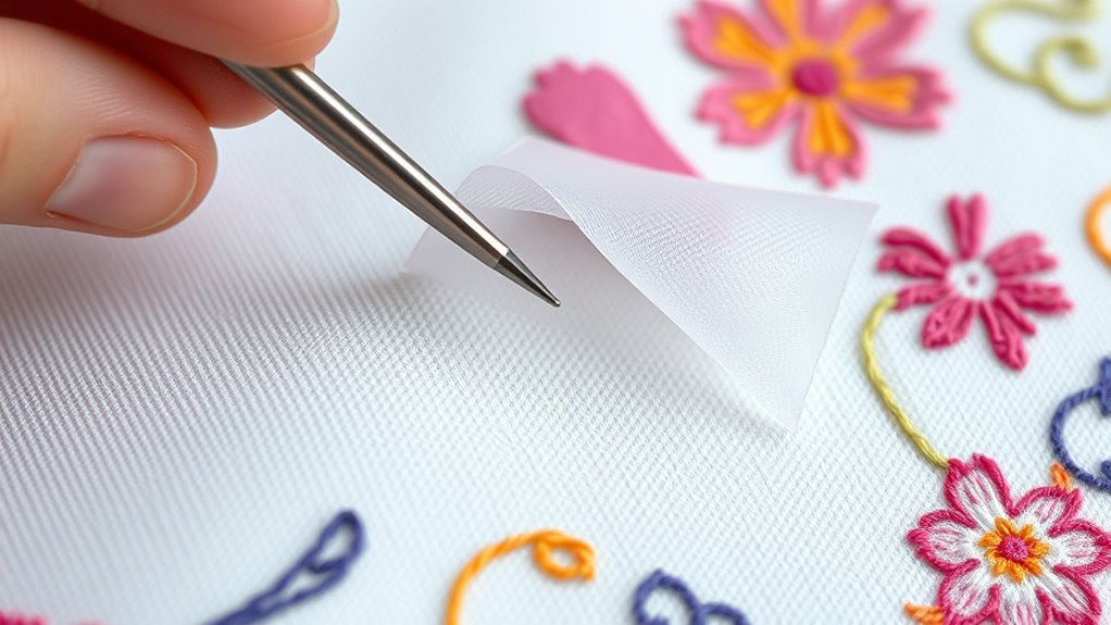 gently remove stabilizer carefully