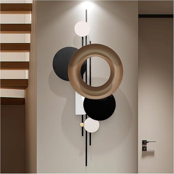 HEBOIX Geometric Metal Wall Art Sculpture