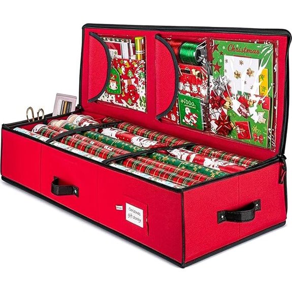 ZOBER Gift Wrap Organizer with Interior Pockets
