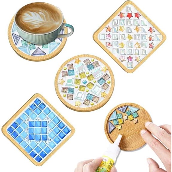 DIY Glass Mosaic Tile Kits for Coasters and Crafts