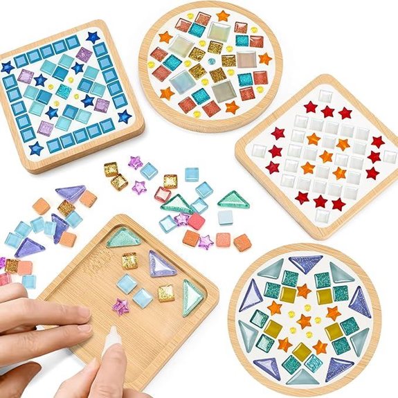 Joyclub DIY Glass Mosaic Tiles & Coasters Set