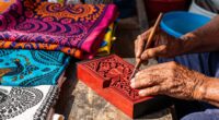 global block printing motif exchange